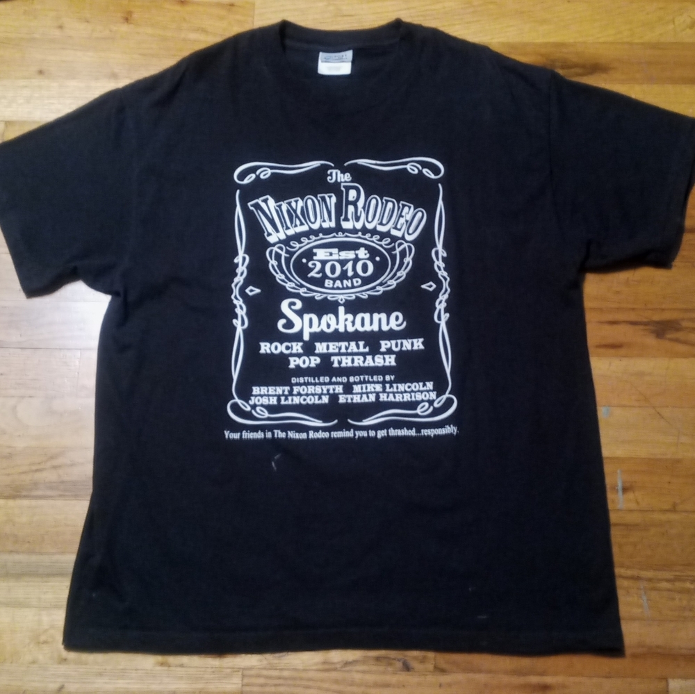 Nixon Rodeo Jack Daniels Logo Concert T Shirt Punk Metal Thrash View 2